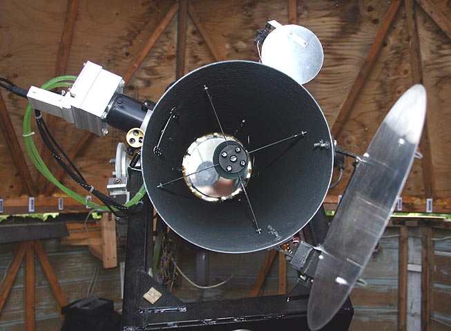 Main scope motored sky cap - in half open position