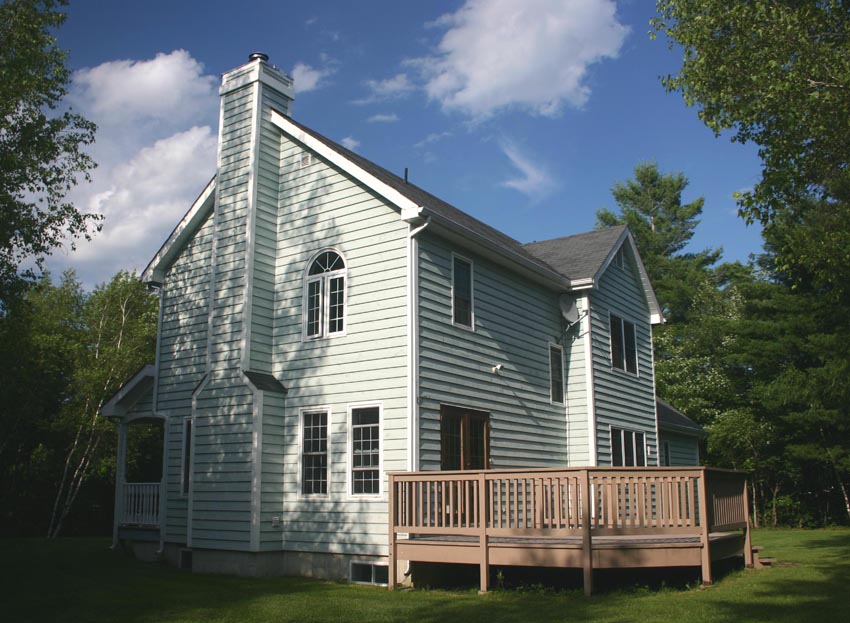 Rear of house in summer