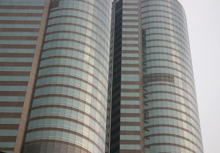 Closeup of building.