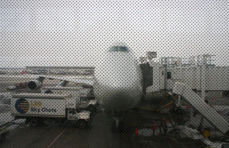 Northwest B747 through spotted eyes