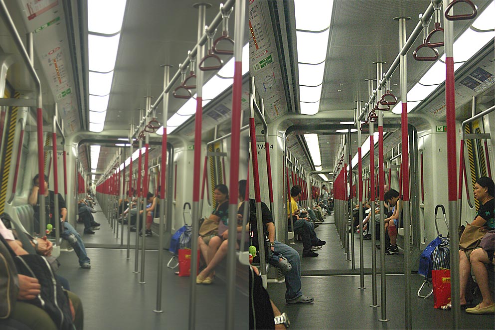 Undulating metro cars - not uncommon in many countries, but a joy to ride what with the wind generated when leaving a station.