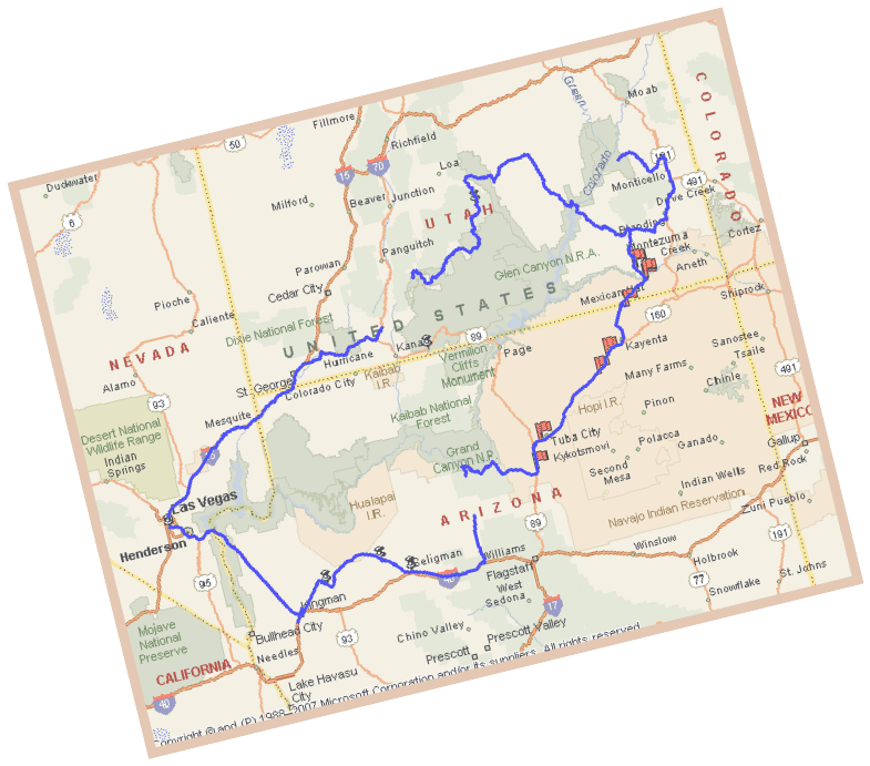 GPS trail of our trip